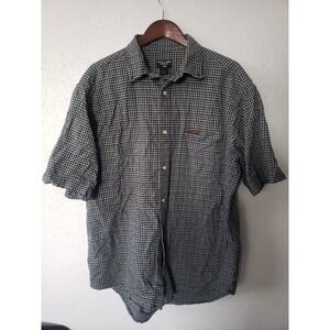 Ralph Lauren Polo Mens Size L Vintage Cotton‎ Multicolor Checkered Short Sleeve
